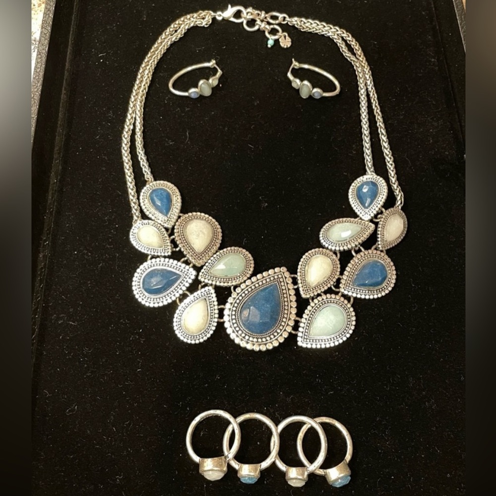 Lucky Brand Blue Stone Jewelry Set